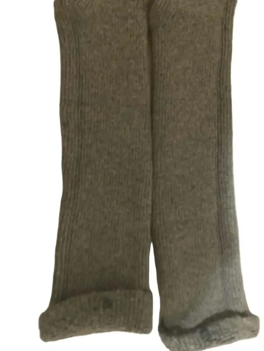 Chunky Knit Wool Ribbed Over-The-Knee Long Socks-Olive Green